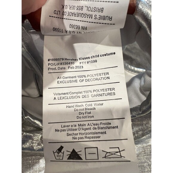 Rubies Hershey Kiss Candy Halloween Costume Chocolate Baby Toddler One Size - Picture 8 of 11